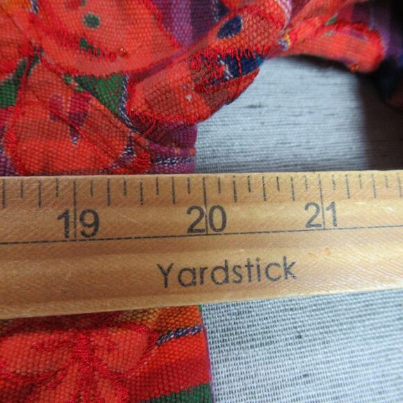 Chicos Jacket Womens Size 1 Orange Floral Woven Boho Button Blazer Beachy Retro - Picture 6 of 7